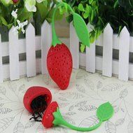 GOOTRADES Silicone Tea Leaf Strainer Herbal Spice Infuser Filter Strawberry Design (pack of 2)