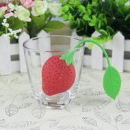 GOOTRADES Silicone Tea Leaf Strainer Herbal Spice Infuser Filter Strawberry Design (pack of 2) N2