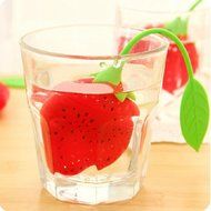 GOOTRADES Silicone Tea Leaf Strainer Herbal Spice Infuser Filter Strawberry Design (pack of 2) N3