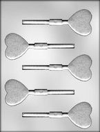 CK Products Textured Heart Sucker Chocolate Mold