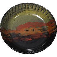 Fluted Pie Pan in Moonscape Glaze