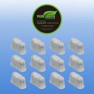 PureGreen WaterFilter 12-replacement Charcoal Water Filters for Cuisinart Coffee Machines DCC-RWF