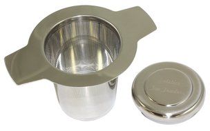 Brew-In-Mug Fine Mesh Tea Infuser, Stainless Steel Long Handled Tea Strainer with Lid (1 Set) N2