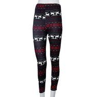 PHOTNO Women Skinny Leggings Stretchy Flower Deer Printed Pencil Tight Pants N3