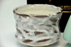 Japanese Mino Yaki ware Matcha Bowl And Tea Ceremony Set Green Tea 11 / 11 / 8cm (4.3 / 4.3 / 3.1inch)[7361] N4