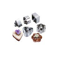 Tangne 5 Sets Stainless Steel Mousse Cake Mould Cake Decorating Tools