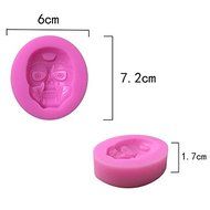 Everyshine 3D Silicone Fondant Cupcake Decorating Mold Craft Classical Figure Skull Shaped Clay Baking Cookie... N3
