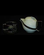 SEAVER Modern Silver Handle Tea Warmer N2