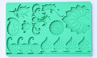 Peacock/Paisley Fondant Mold N6