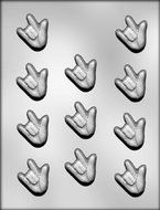 CK Products 1-3/4-Inch Hand Signing "I Love You" Chocolate Mold