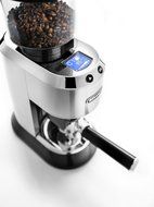 DeLonghi America KG521 Dedica Conical Burr Grinder with Porta Filter Attachment, Silver N5