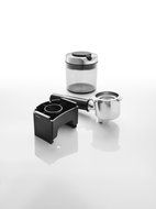 DeLonghi America KG521 Dedica Conical Burr Grinder with Porta Filter Attachment, Silver N6