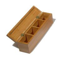 Creative Home&#039;s 12-1/2 by 2-3/4-Inch Bamboo Tea Bag Box