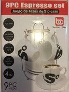 9pc Porcelain Espresso Set - Bene Casa