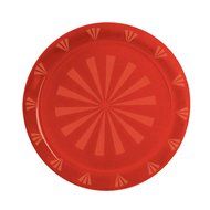 Party Essentials Hard Plastic 12-Inch Round Serving Trays, Purple, 2Pk N11