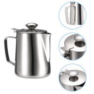 Anself Stainless Steel Milk Frothing Pitcher Coffee Foam Container Milk Cup Espresso Measuring Cups N4