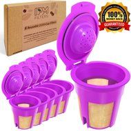 IPM Filters Gold 6 Refillable/Reusable Gold Plated K-Cups, Coffee Filters for Keurig 2.0, K200, K250, K300, K350... N4