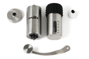 Premium Manual Coffee Grinder By Seagulline | Durable Stainless Steel Body &amp; Firm Silicone Cover | Coffee Indicator... N3