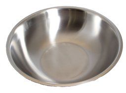 SET OF 2 - Large 16 Inch Wide Stainless Steel Flat Rim Flat Base Mixing Bowl N2