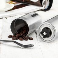 Hunan Style Manual Steel Coffee Grinder Coffee Mill,Hand Coffee Maker, Conical Burr Mill made with Brushed Stainless... N5