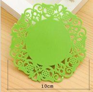 Drhob 6 PCS Medium Creative flower-shaped hollow silicone insulation against hot cup non-slip mats Random Color N2