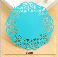 Drhob 6 PCS Medium Creative flower-shaped hollow silicone insulation against hot cup non-slip mats Random Color N3
