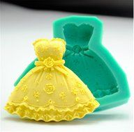 Yosoo 3d Wedding Princess Dress DIY Silicone Bakeware Mold Cake Mold Chocolate Mold (3 Pcs) N6