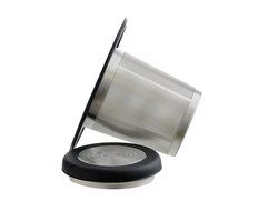 GROSCHE London Drop In Ultra Fine Laser Cut Stainless Steel Tea Infuser (Brew-in-cup infuser) with lid, trivet... N4