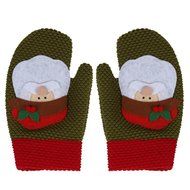 Christmas glove,Morecome Santa Snowman 1pc Cutlery Sets Of Six Sets Of Gloves N3