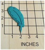 Feather Fondant Cookie Cutter and Stamp #1367 N2