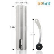 BeGrit Manual Coffee Grinder and Measuring Spoon Set, Stainless Steel Portable Hand Coffee Crank Bean Mill with... N3