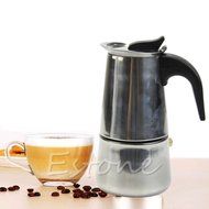 Hunulu Stainless Steel 2-Cup Latte Moka Espresso Pot Top Percolator Stove Coffee Maker N8