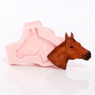 Horse Head Silicone Mold Chocolate, Fondant, Resin, Clay Flexible Mold. Creates a thin horse head. N13