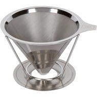 Rednax Homewares Paperless Pour Over and Drip Coffee Filter - Reusable Micro Mesh Cone Dripper with Stand (1-4... N4
