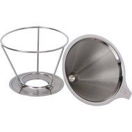 Rednax Homewares Paperless Pour Over and Drip Coffee Filter - Reusable Micro Mesh Cone Dripper with Stand (1-4... N5