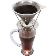 Rednax Homewares Paperless Pour Over and Drip Coffee Filter - Reusable Micro Mesh Cone Dripper with Stand (1-4... N6