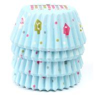 TXIN 100Pcs Paper Cake Cupcake Baking Muffin Box Cup Case Party Tray Cake Mold Decor (green) N2