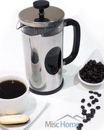 [1 Liter, 34 Oz] Gourmet Stainless Steel French Press Coffee Maker Tea Maker, Coffee Press (Chrome) N5