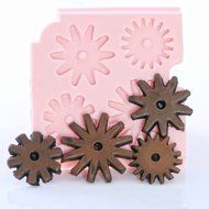 Western Spur Rowel Steampunk Mold Easy To Use Flexible Silicone Food Safe Fondant, Chocolate, Candy, Resin, Polymer... N4