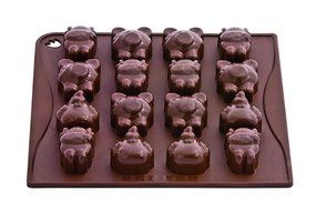 Pavoni CHOCO11 Platinum Silicone Farm Animals Chocolate Mould, Brown