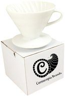 Pour Over Coffee Maker, Pourover Coffee Dripper White Ceramic Commercial Quality, No. 2 Filter Size N5