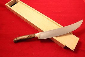 Laguiole Style Champagne Saber Knife Wine Opener Bottle With Elegant wooden Box N4