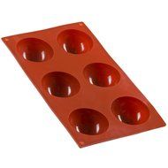 Sorbus 6 Cavity Silicone Half Sphere Mold Pan, Brown