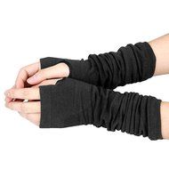 Long Fingerless Gloves,Morecome Winter Wrist Arm Hand Warmer Knitted Mitten (Black) N40