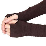 Long Fingerless Gloves,Morecome Winter Wrist Arm Hand Warmer Knitted Mitten (Black) N41