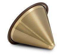 Osaka, Titanium Coated, Gold Pour Over Cone Dripper, Reusable Stainless Steel Coffee Filter for Osaka, Chemex,... N3