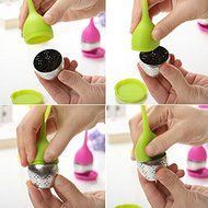 Efanr 5 Pack Tea Infuser, Silicone Tea Infuser Filters Handle Stainless Steel Ball Strainer filter Infuser with... N6