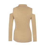 Women's Blouse,Laimeng Round neck Cotton blend Long Sleeve Knitted Pullover Sweater Slim Jumper Blouse (M, Black) N6