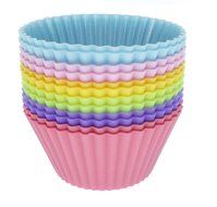 MYLIFEUNIT Reusable Silicone Baking Cups, Cupcake Liners , Set of 12 N5