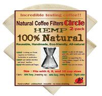 Reusable Coffee Filters for Chemex ,No Harmful Chemical ,All Natural ,2 Pack of P&F Circle Shaped Filters N7